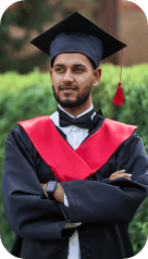 Student with electronics kit